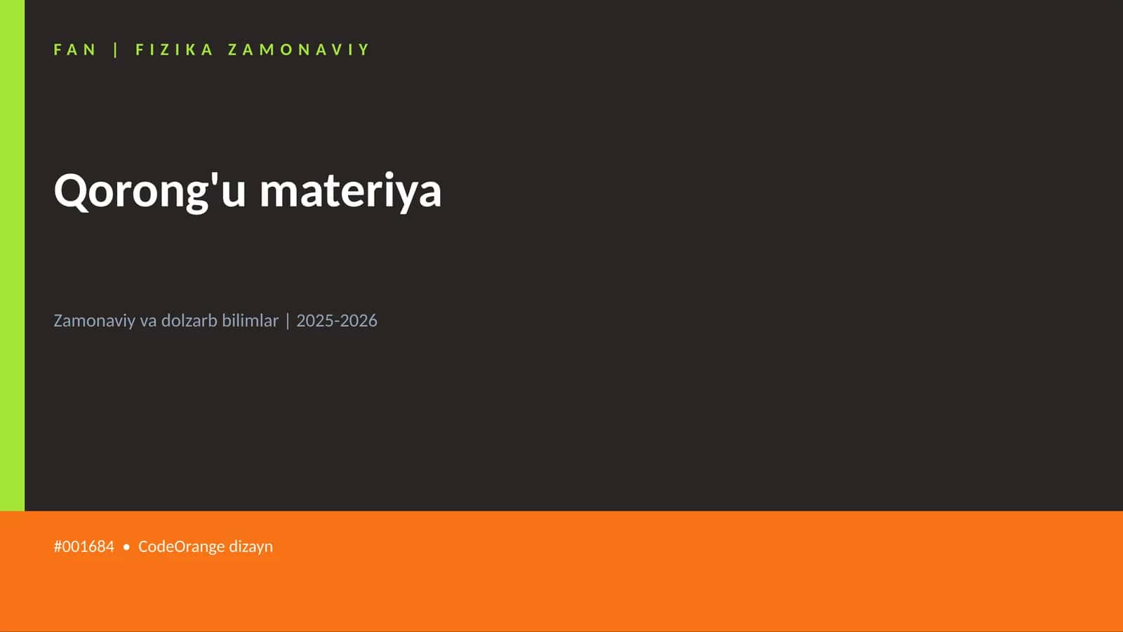 Qorong'u materiya