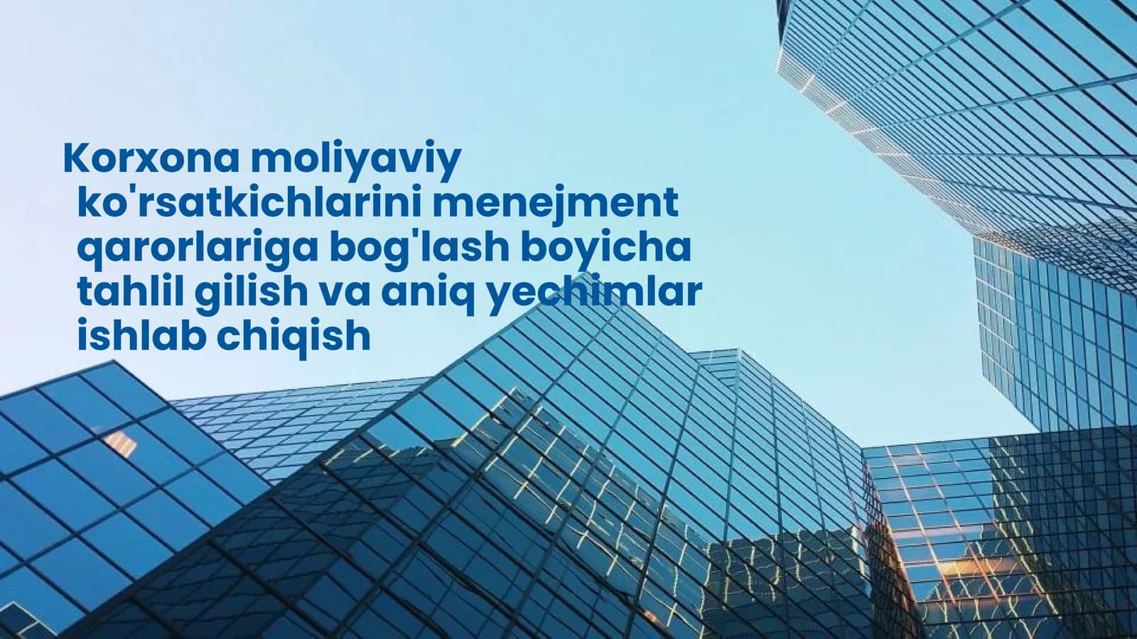 korxona moliyaviy korsatkichlari