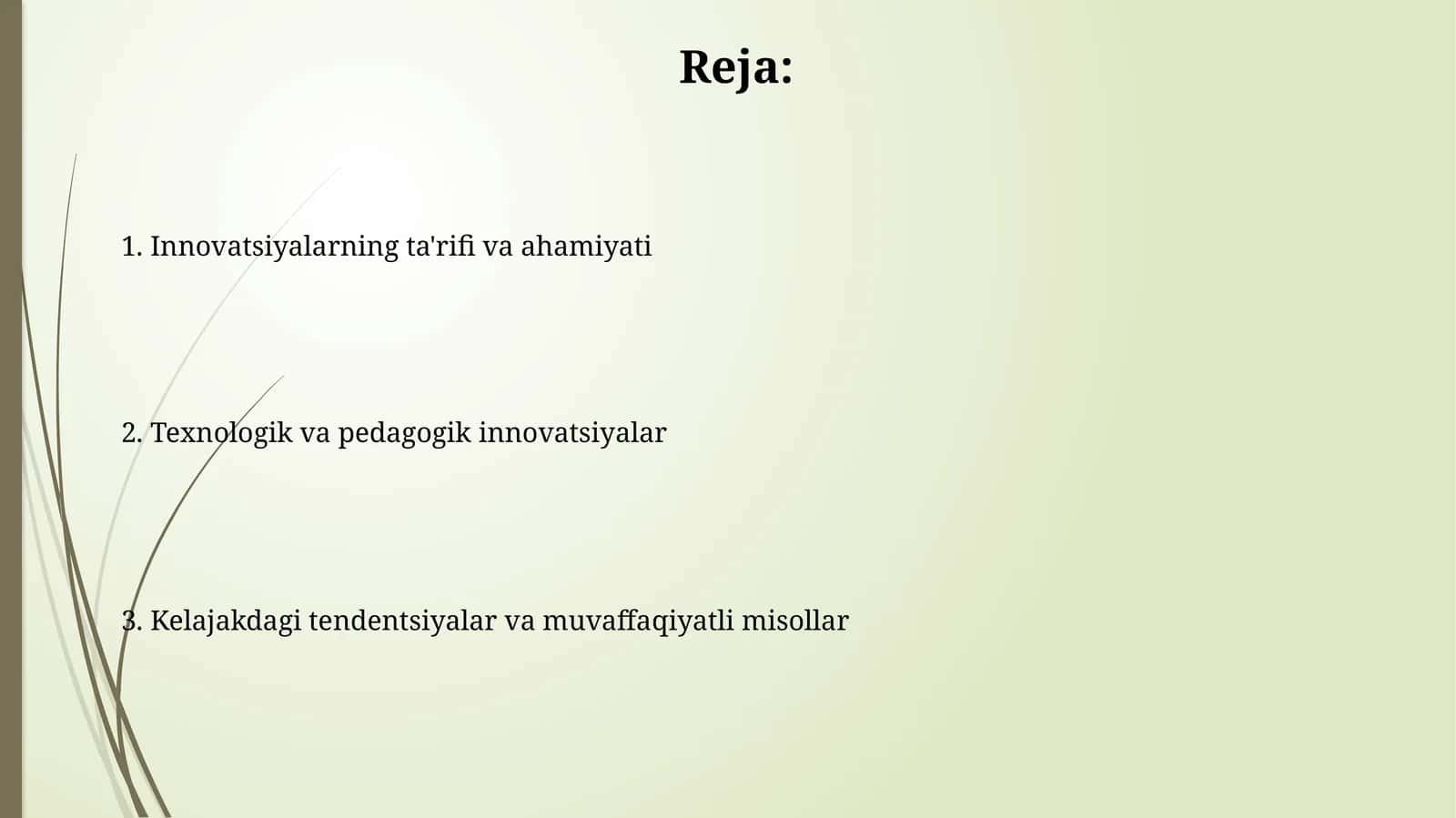Innovatsiyalarning ta'rifi va ahamiyati