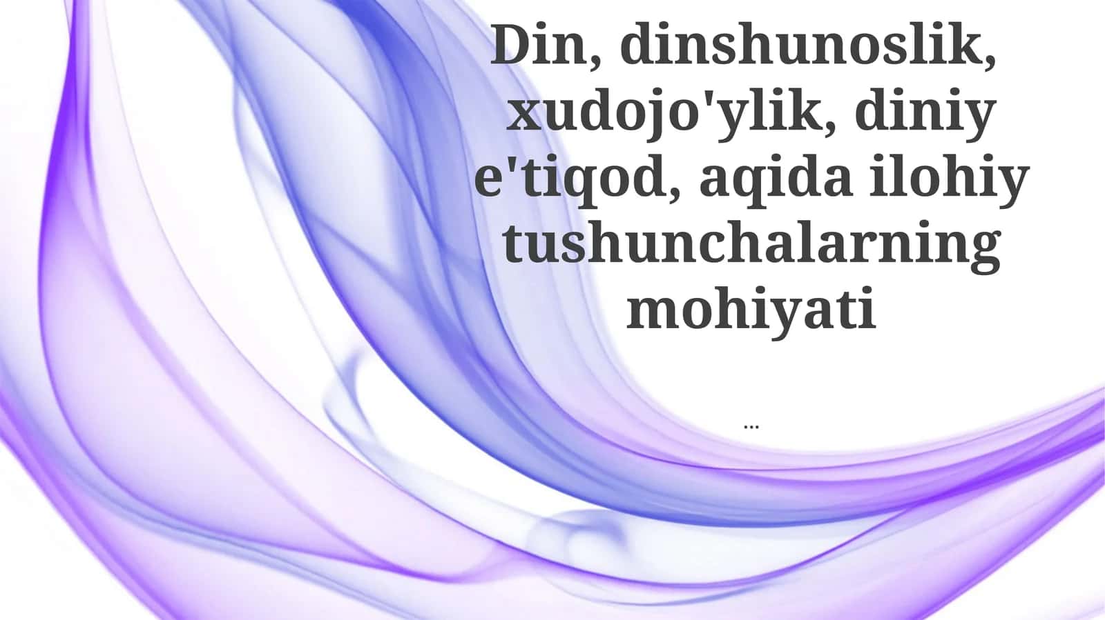 Taqvo va Din E'tiqodi Amaliyoti
