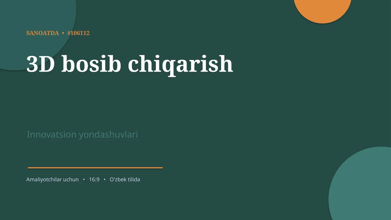3D bosib chiqarish
