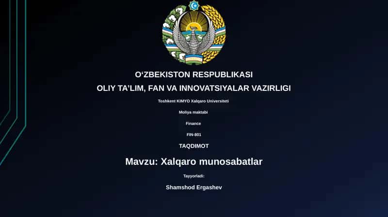 Xalqaro munosabatlar