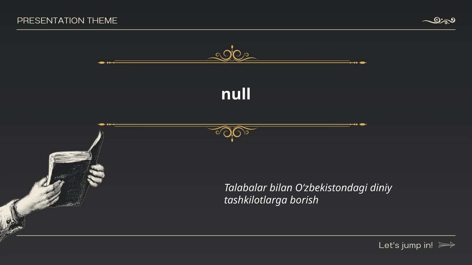 Null tushunchasi va taʼrifi