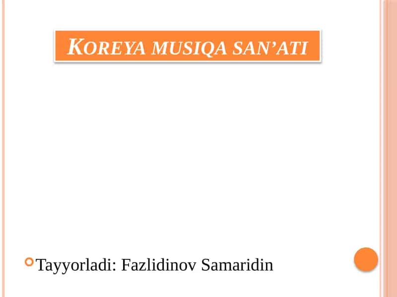 Koreya musiqa san’ati