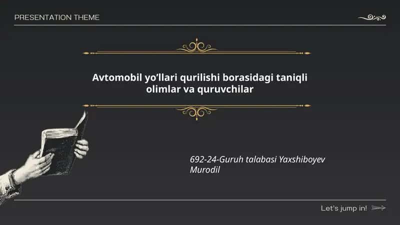 Avtomobil yo’llari qurilishi borasidagi taniqli olimlar va quruvchilar