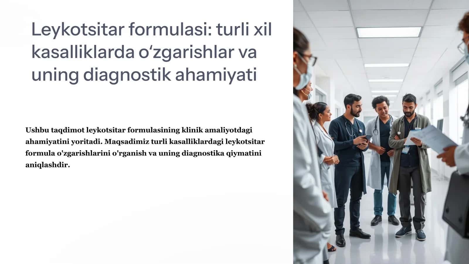 Leykotsitar formulasi: turli xil kasalliklarda oʻzgarishlar va uning diagnostik ahamiyati