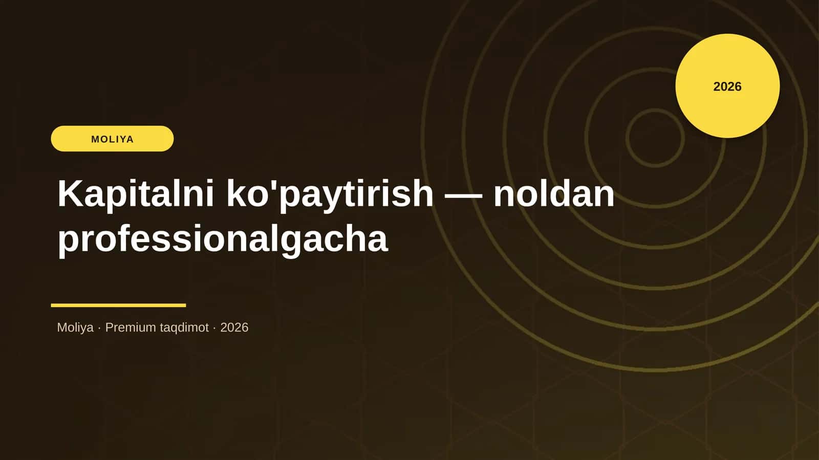 Kapitalni ko'paytirish — noldan professionalgacha