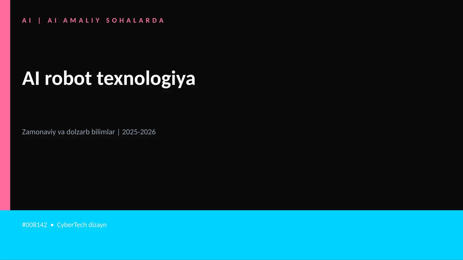 AI AMALIY SOHALARDA