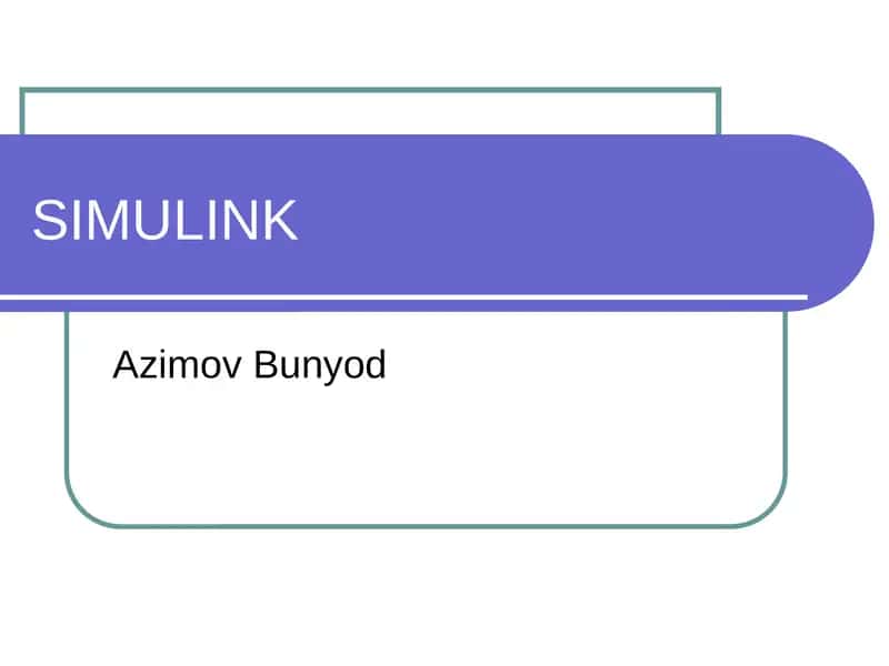 SIMULINK