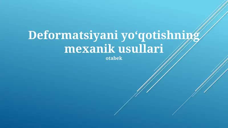 Issiq presslash texnologiyasi
