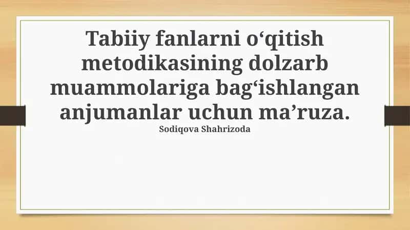Eksperimental o'qitish va amaliy mashg'ulotlar