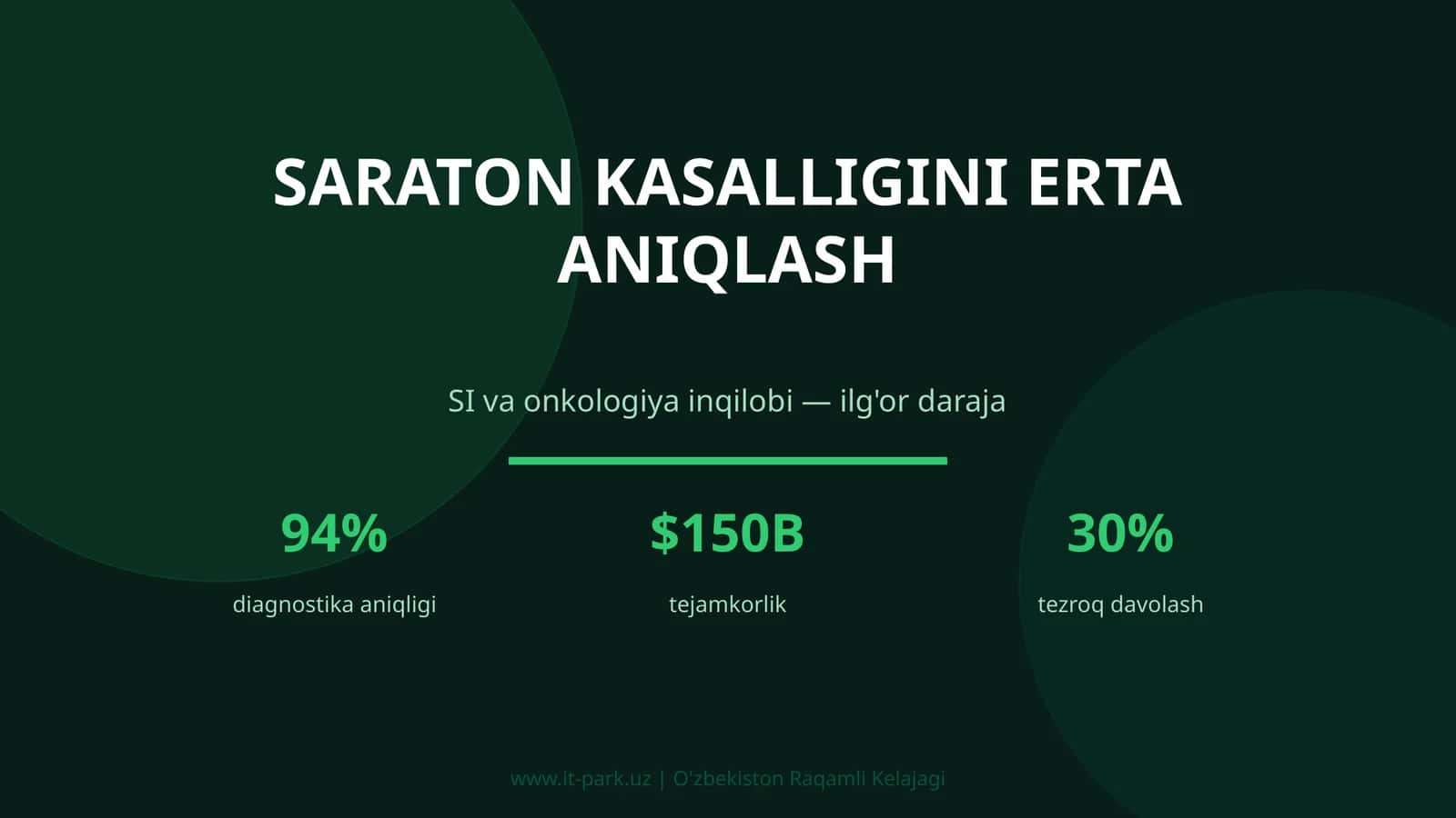 SARATON KASALLIGINI ERTA ANIQLASH