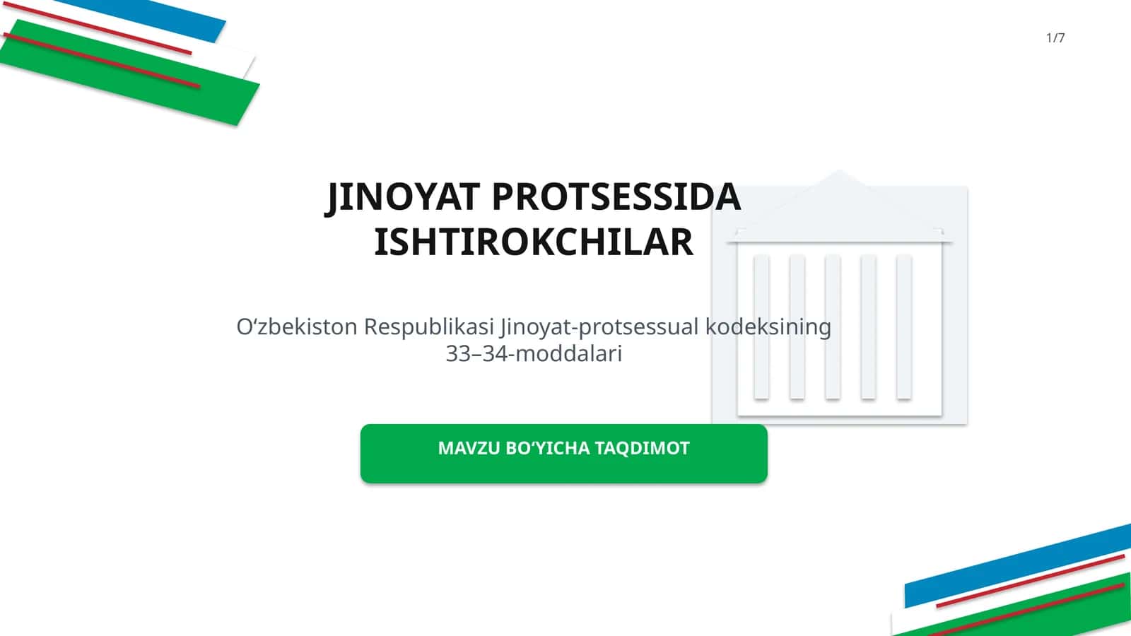 JINOYAT PROTSESSIDAISHTIROKCHILAR