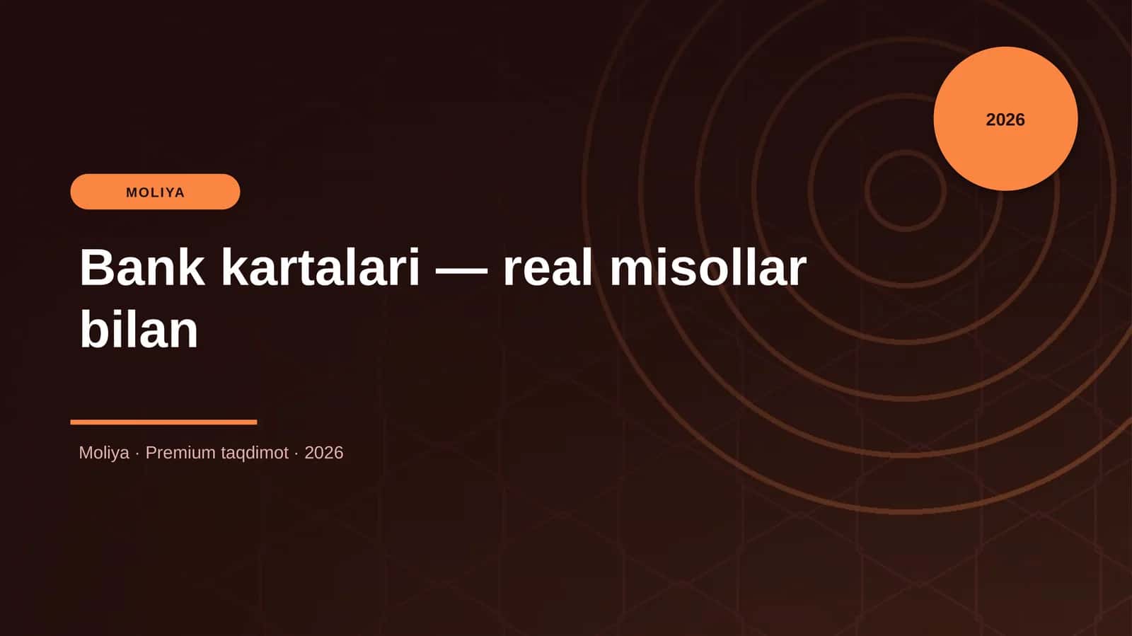 Bank kartalari — real misollar bilan