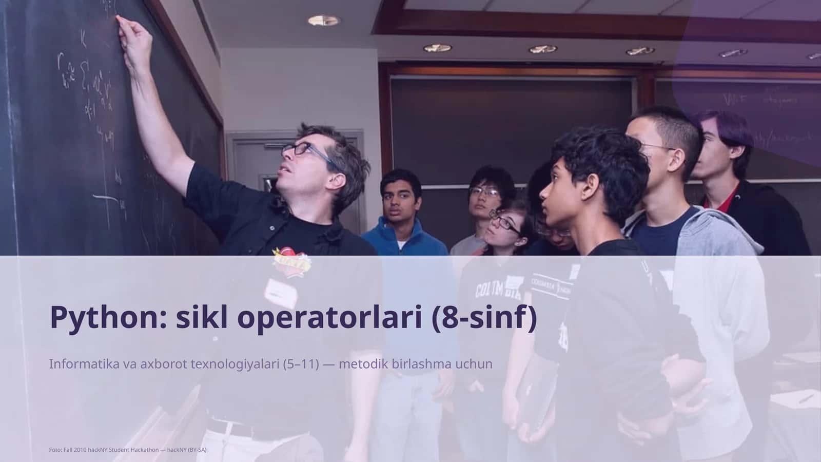 Python: sikl operatorlari (8-sinf)