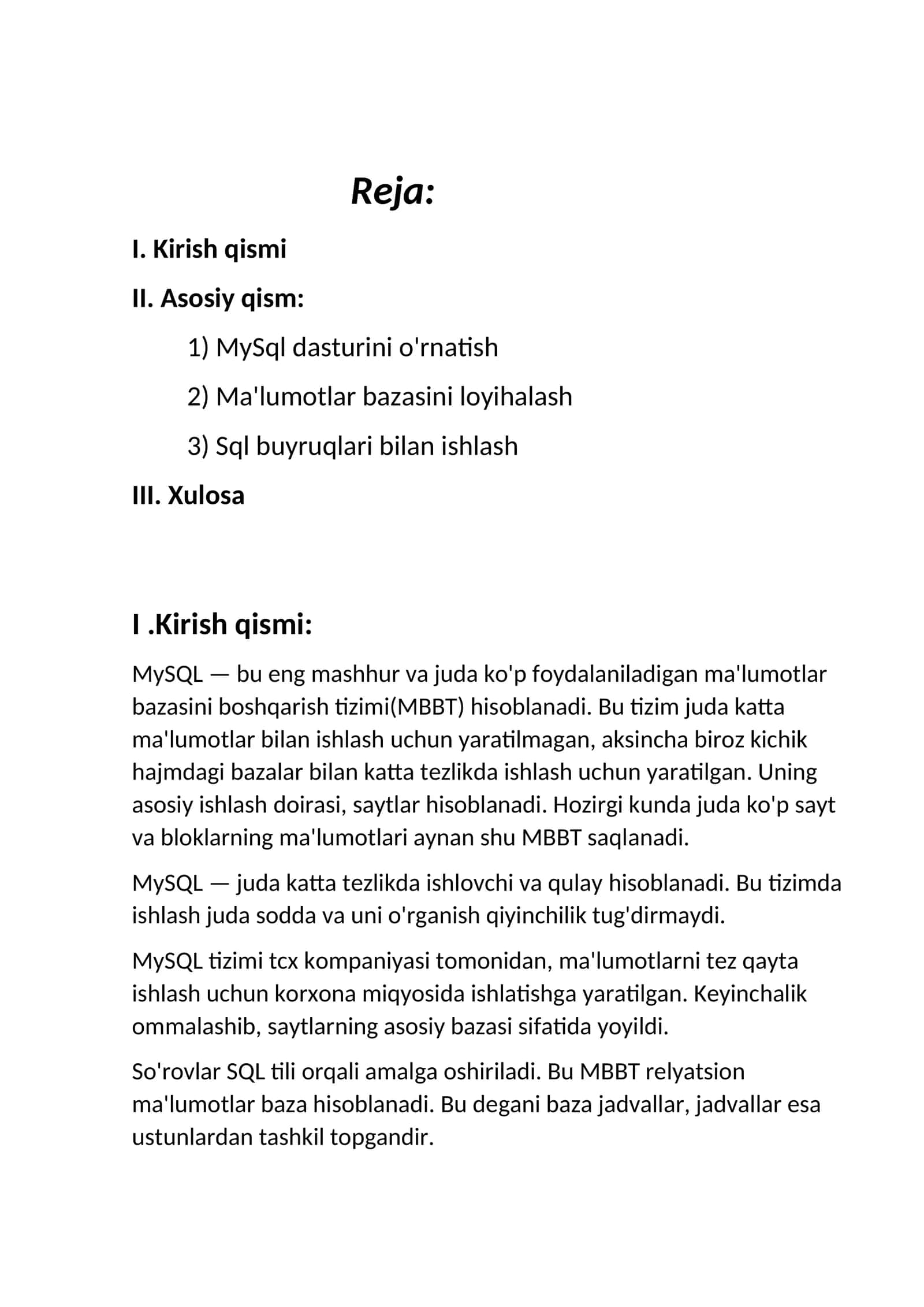 MySQL