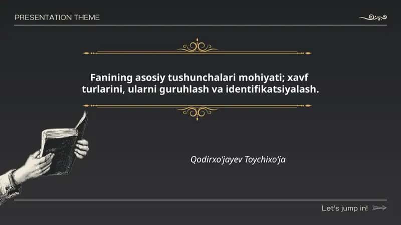 Fanning asosiy tushunchalari