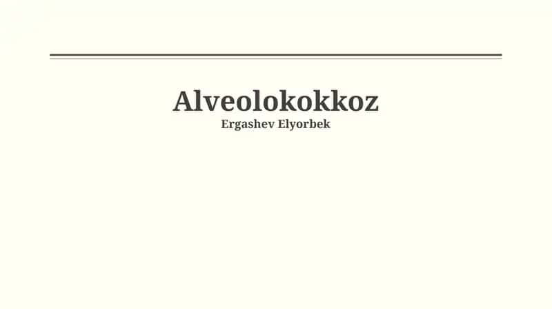 Alveolokokkoz