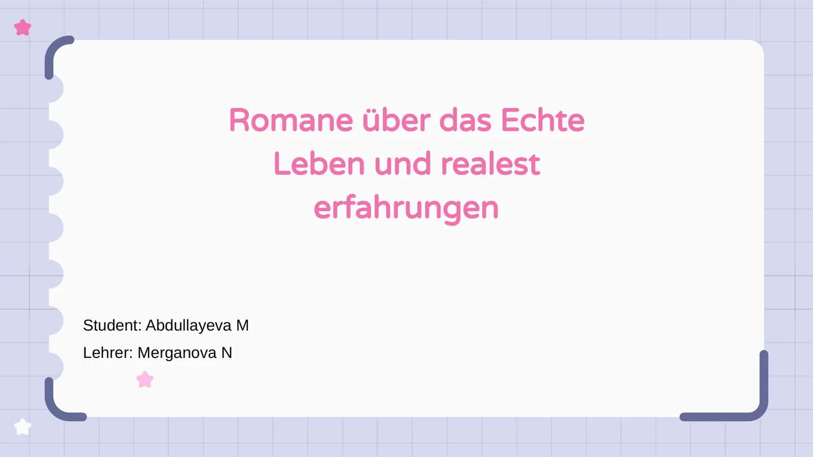 Romane über das echte Leben