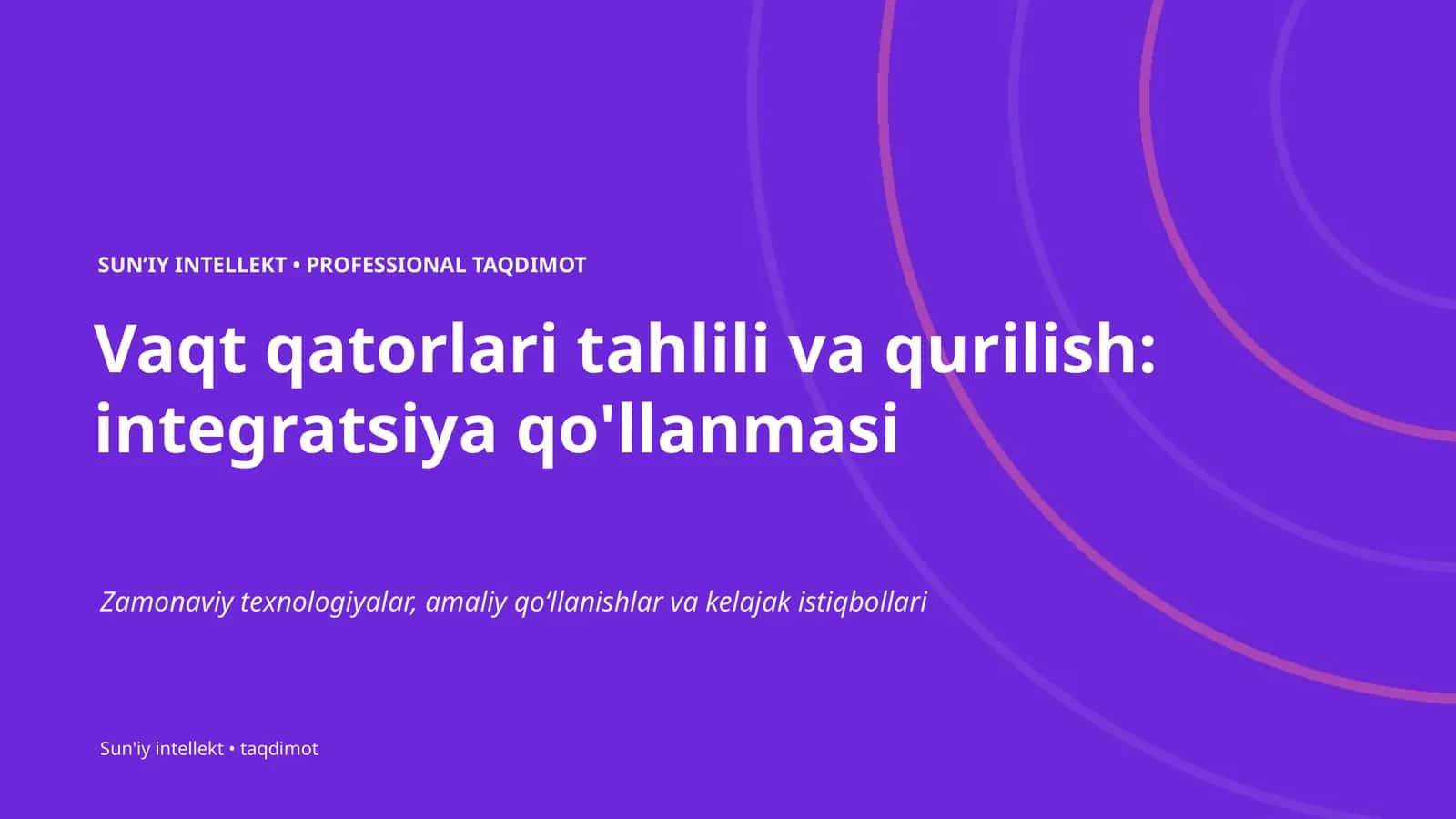 SUNʼIY INTELLEKT • PROFESSIONAL TAQDIMOT