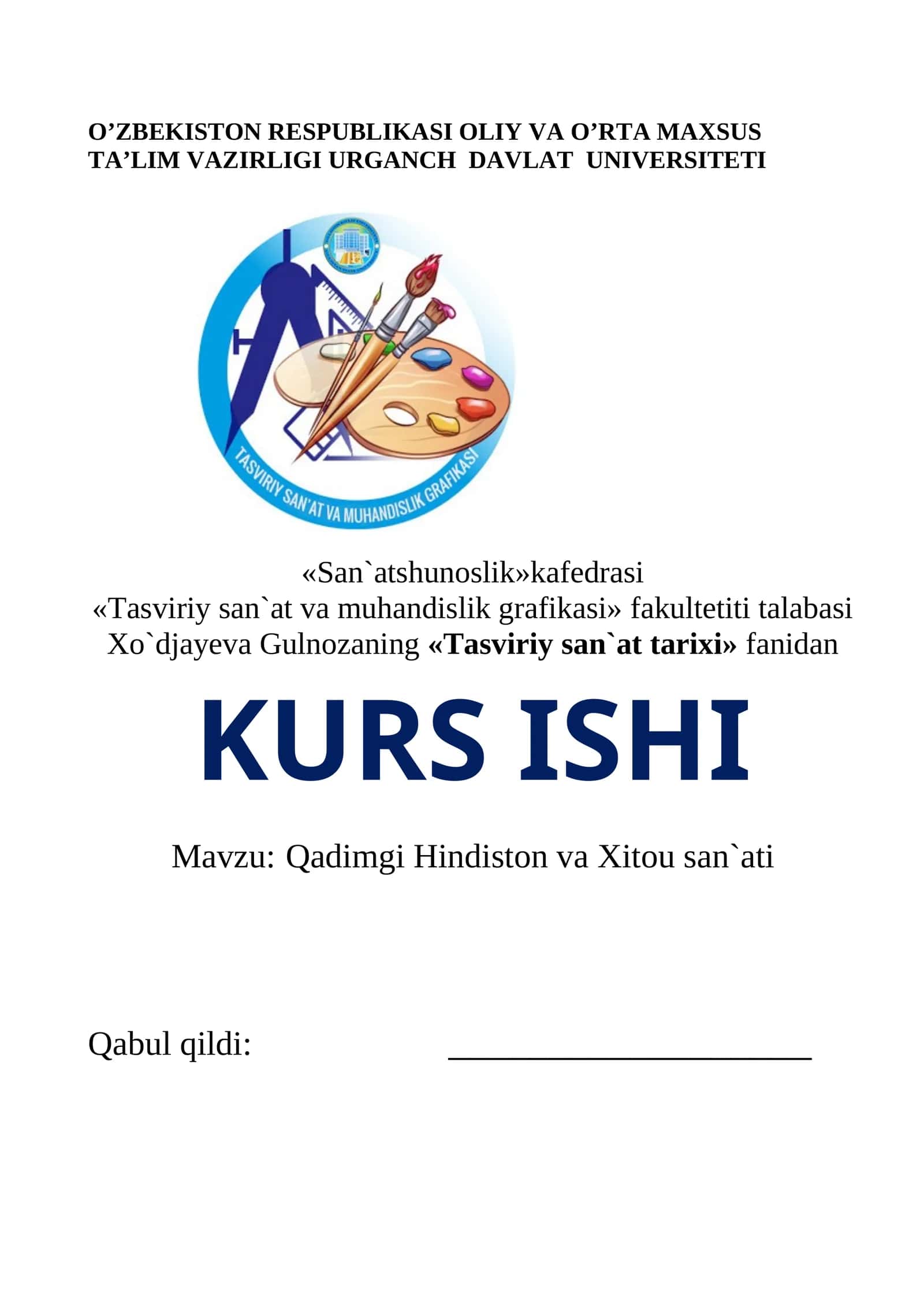 Qadimgi Hindiston va Xitoy san‘ati