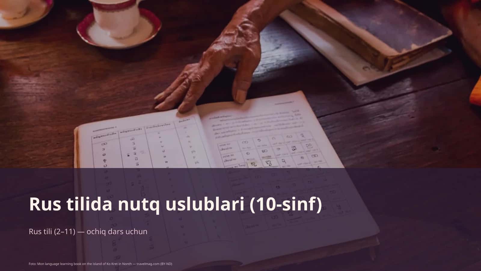 Rus tilida nutq uslublari (10-sinf)