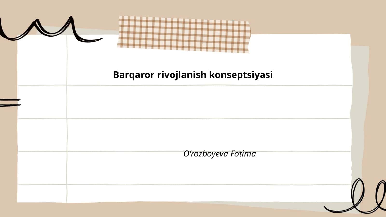 Barqaror rivojlanish konseptsiyasi