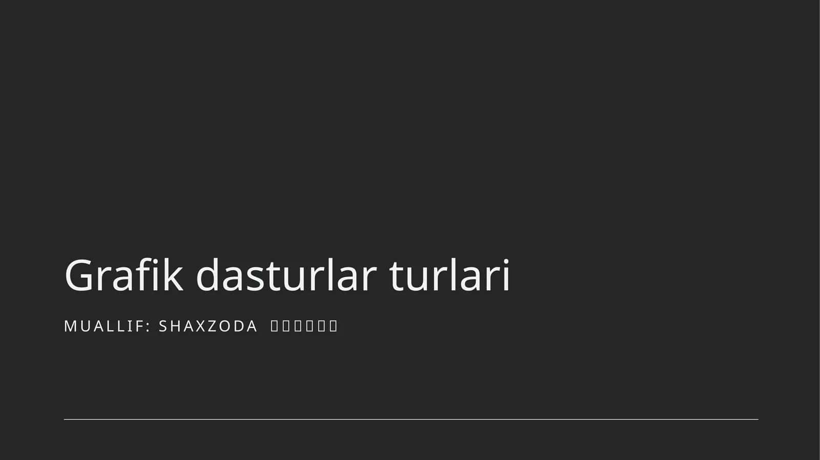 Grafik dasturlar turlari