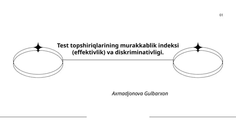 Test topshiriqlarining murakkablik indeksi (effektivlik) va diskriminativligi
