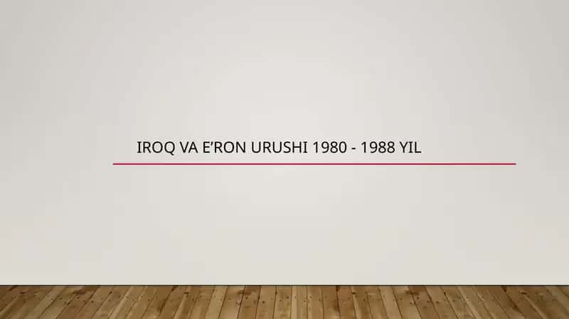 Iroqva E'ron urushi 1980 - 1988 yil