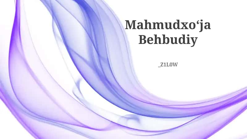 Mahmudxoʻja Behbudiy