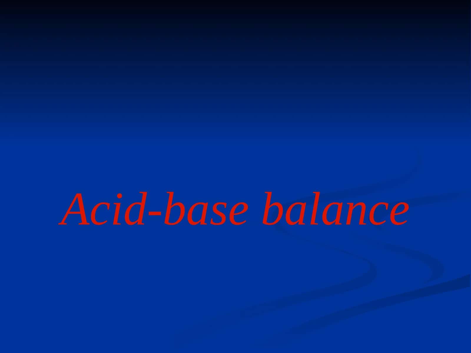 Acid-base balance