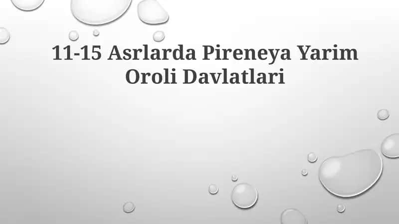 11-15 Asrlarda Pireneya YarimOroliDavlatlari