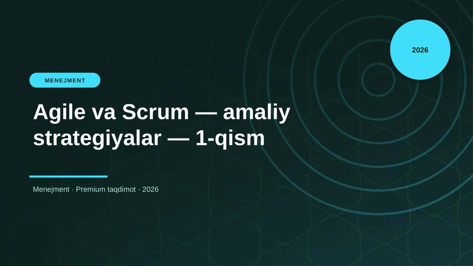 Agile va Scrum — amaliy strategiyalar — 1-qism