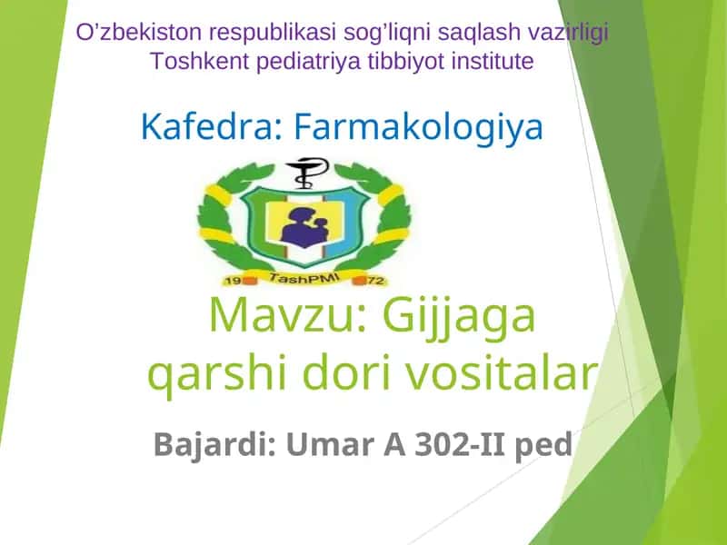 Гижжаларга карши воситалари