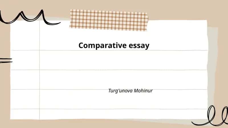 Comparative essay