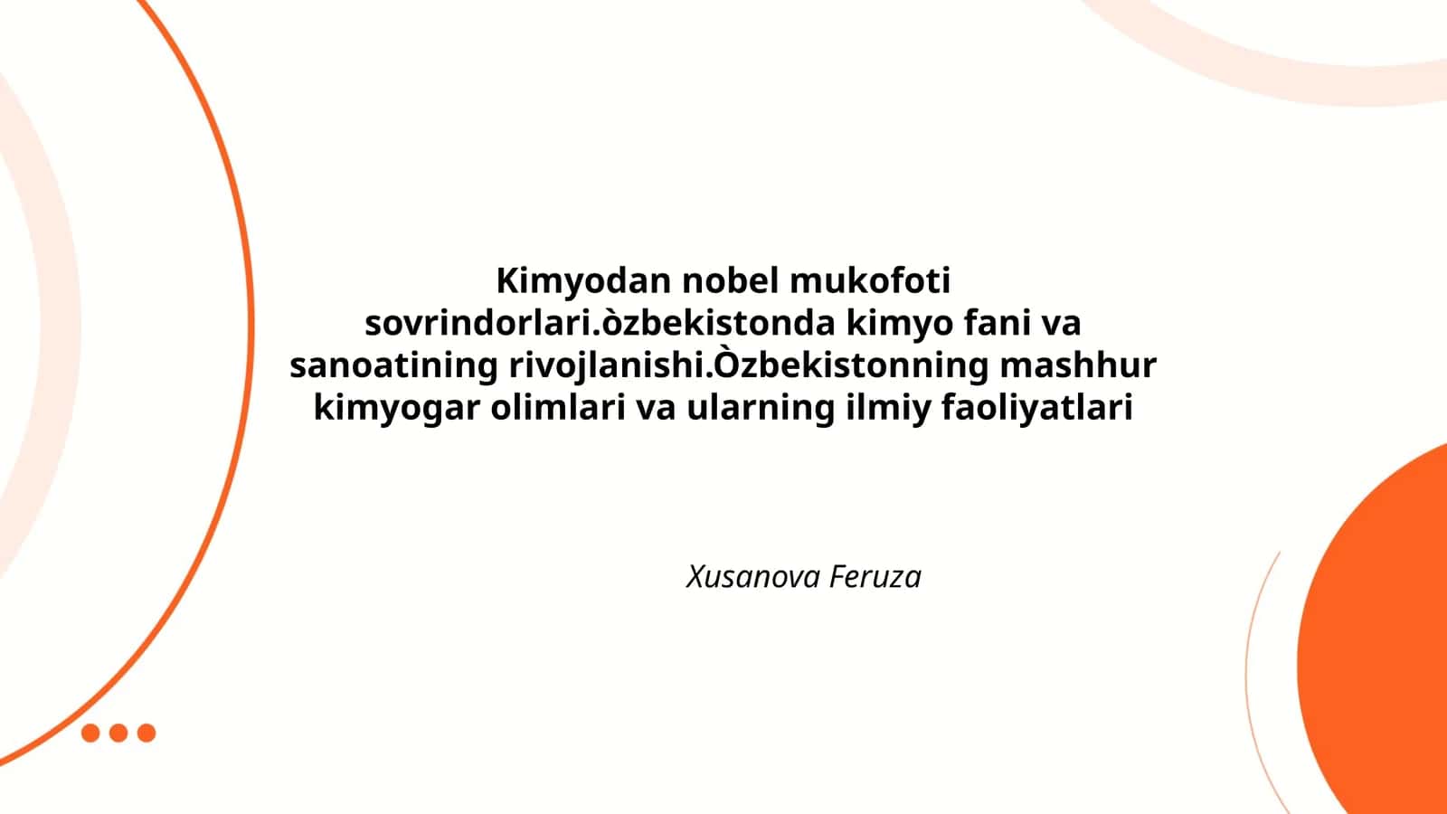 Kimyodan nobel mukofoti sovrindorlari