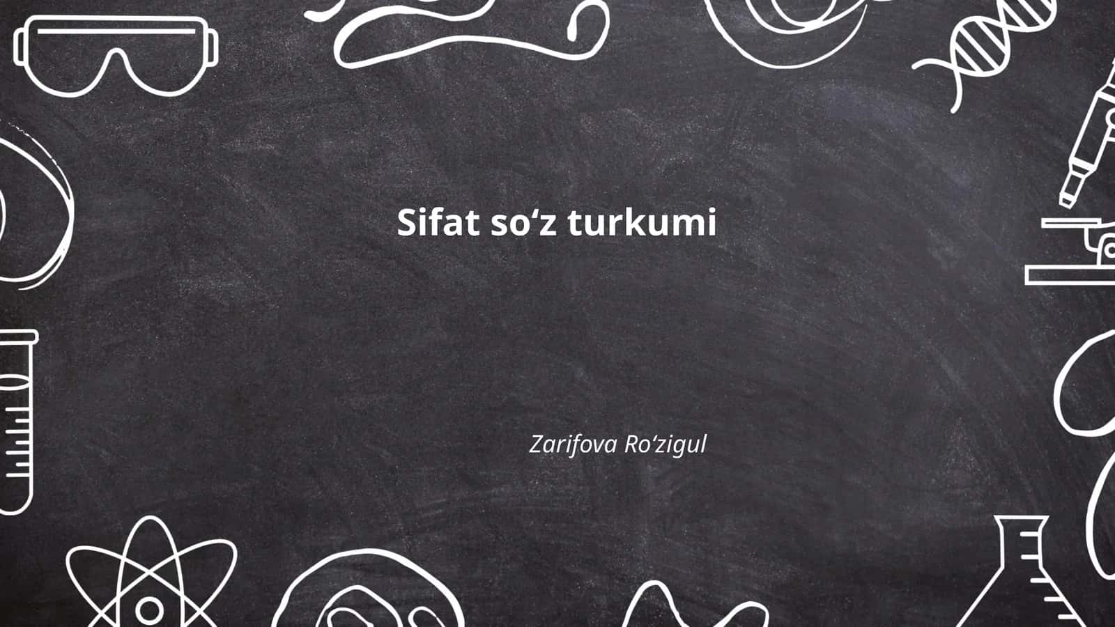 Sifat soʻz turkumi