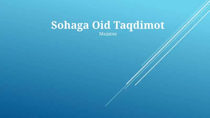 Sohaga Oid Taqdimot