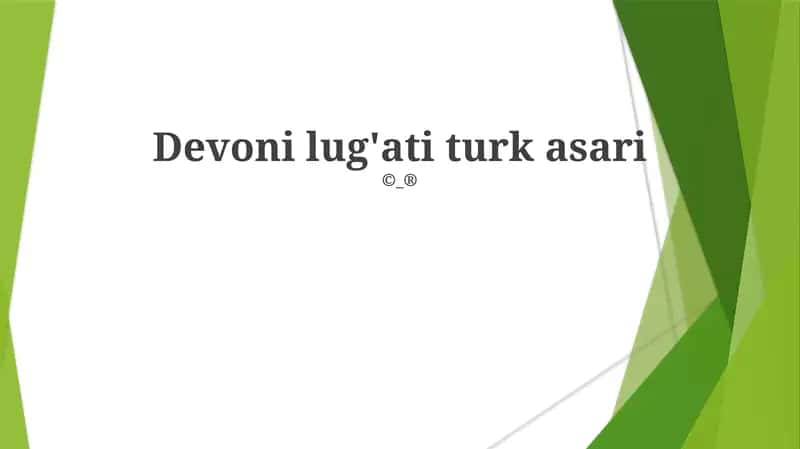 Devoni lug'ati turk asari