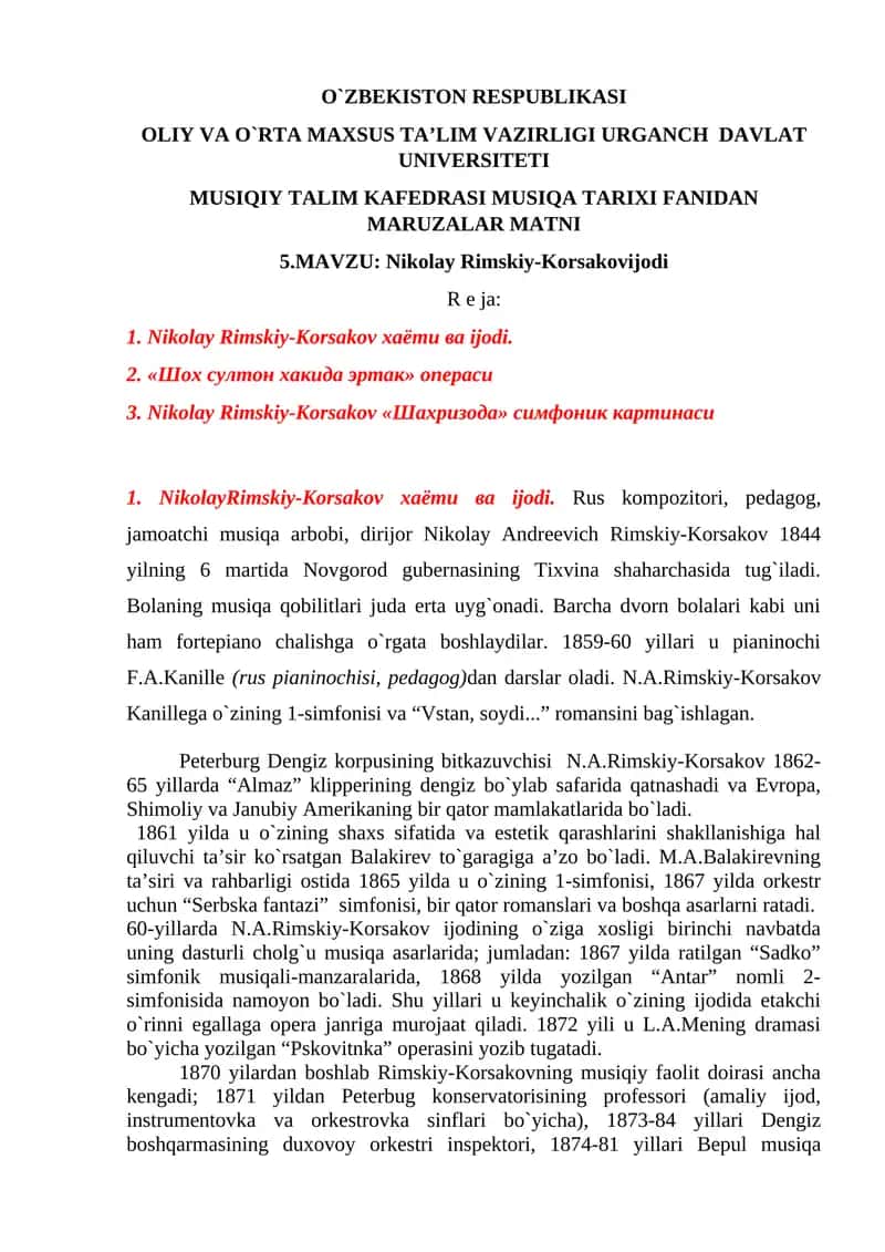 Nikolay Rimskiy-Korsakovijodi