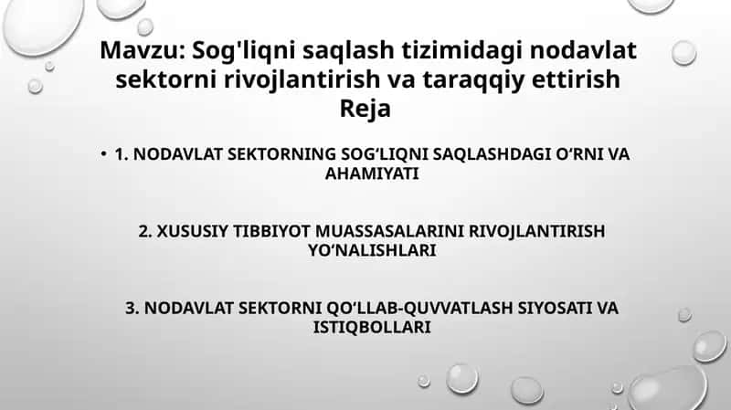 Sog'liqni saqlash tizimi