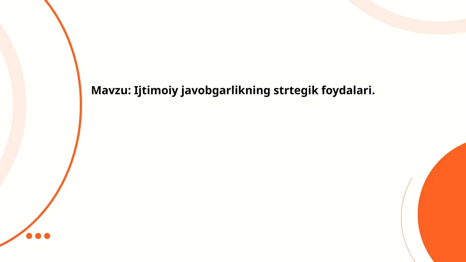Ijtimoiy javobgarlikning strtegik foydalari