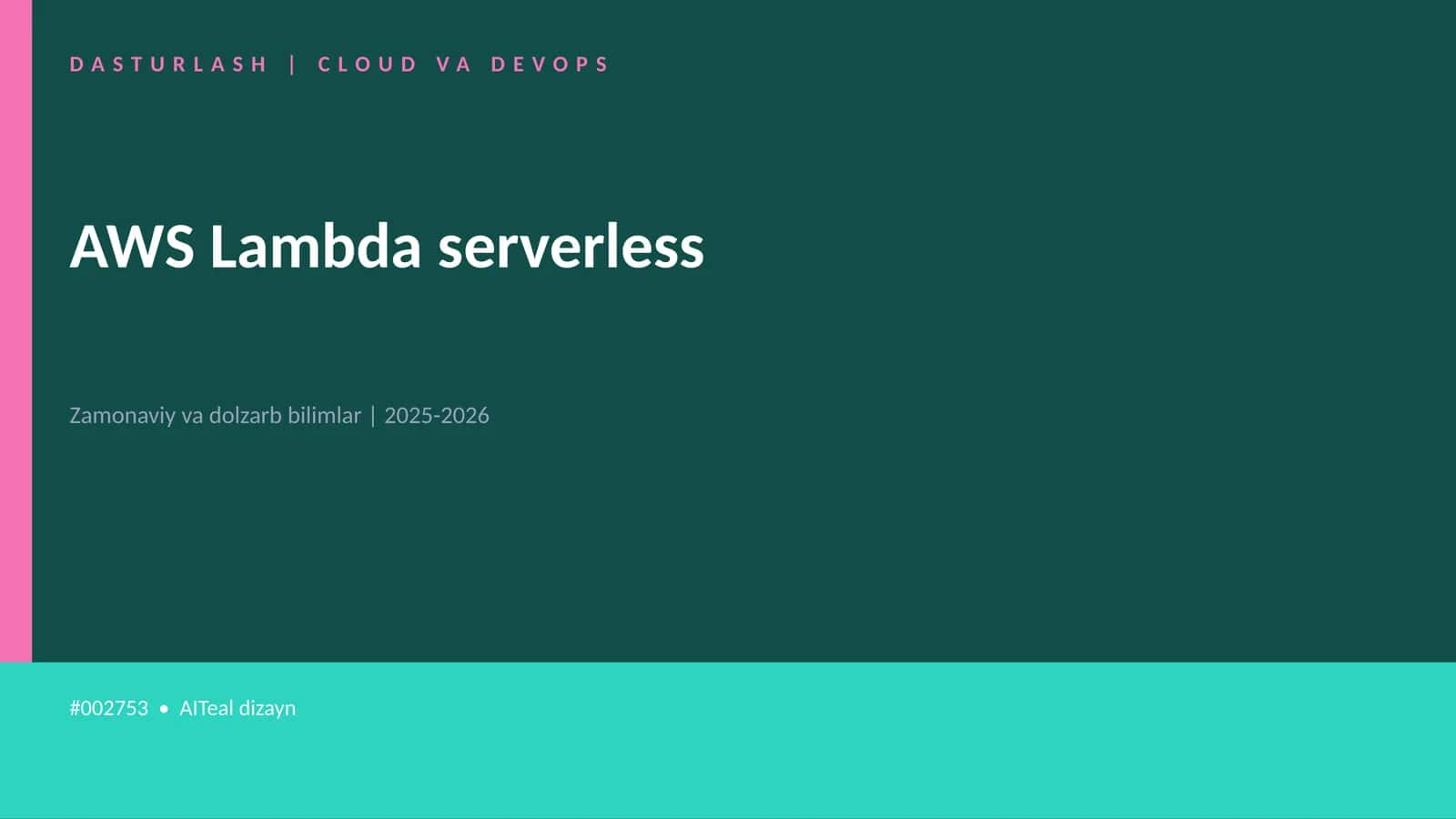 AWS Lambda serverless