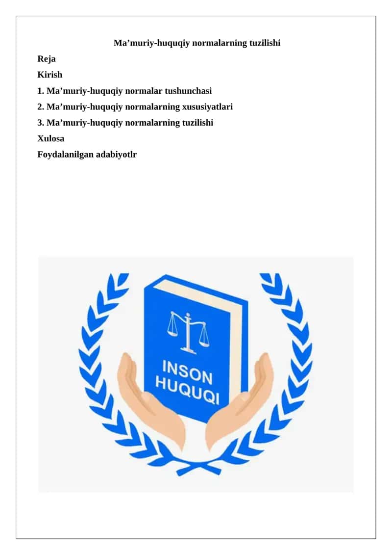 Ma'muriy-huquqiy normalar