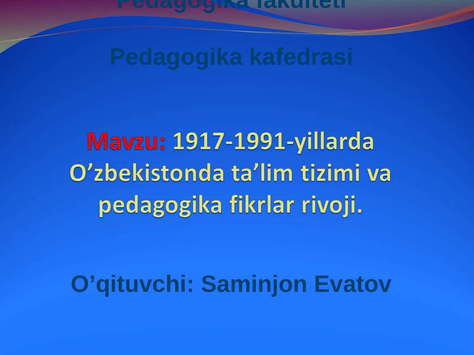 Xalq maorifi va pedagogika O'zbekistonda XX asrning 70-80-yillarida