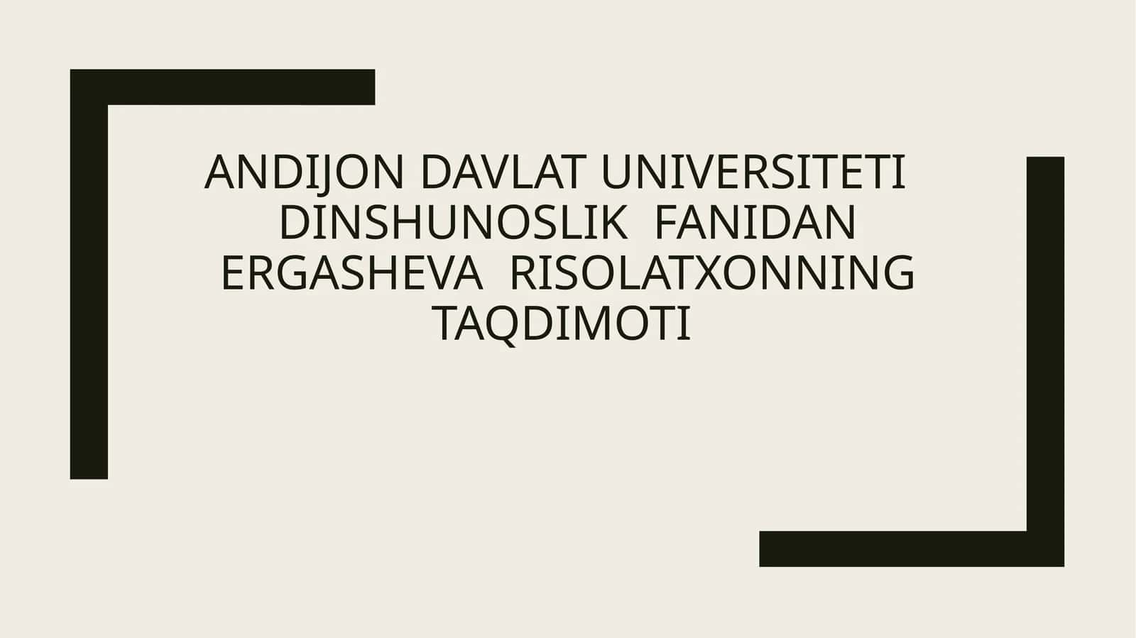 Islom dinining jahon dinidagi maqomi
