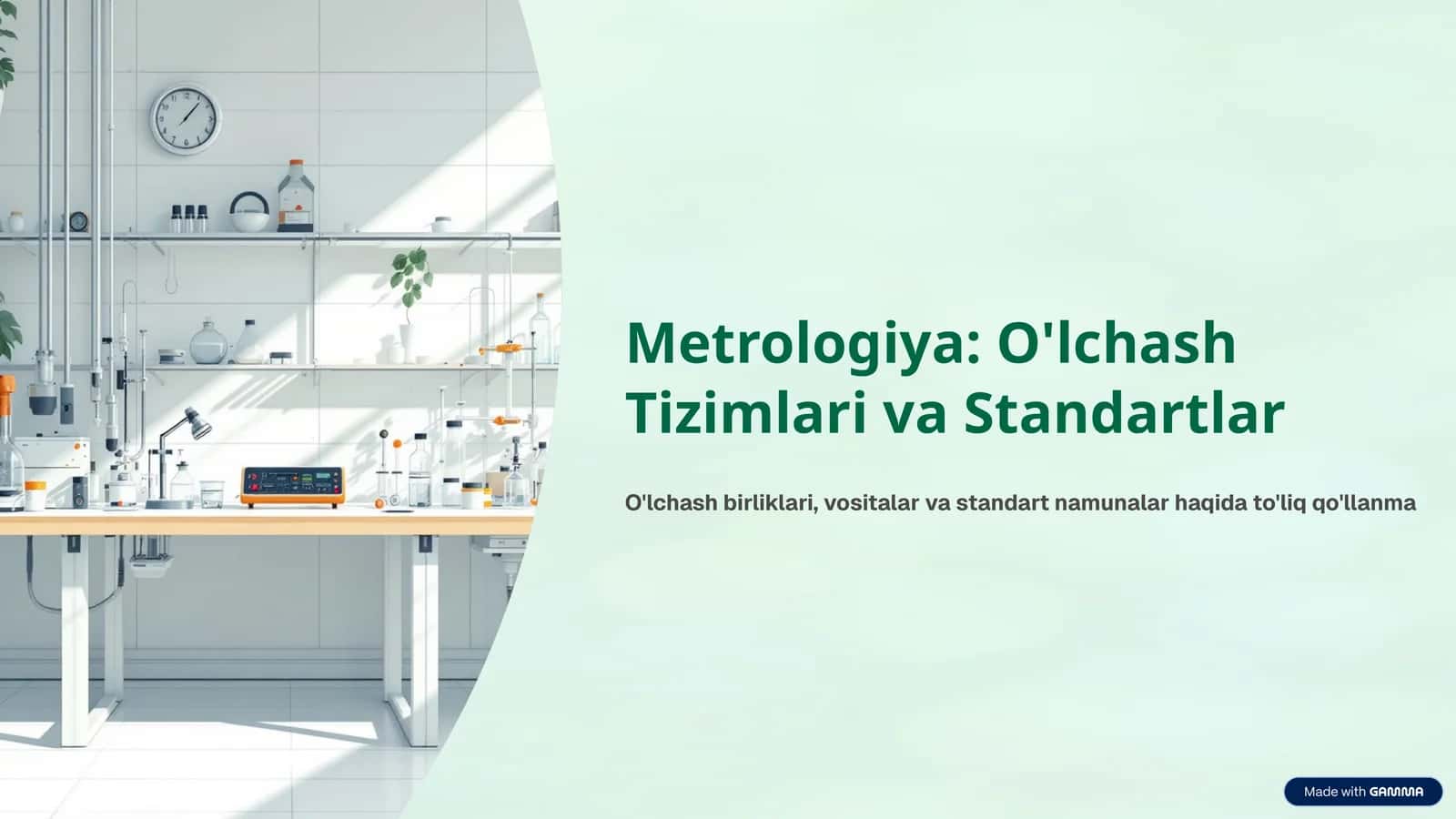 Metrologiya: O'lchash Tizimlari va Standartlar