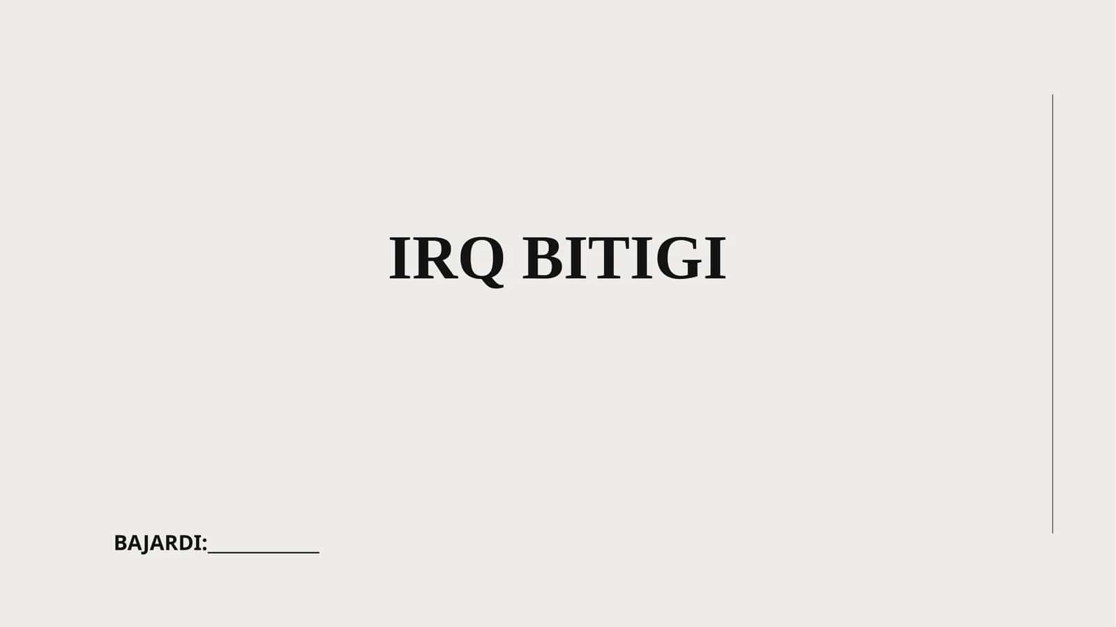 Irq Bitigi