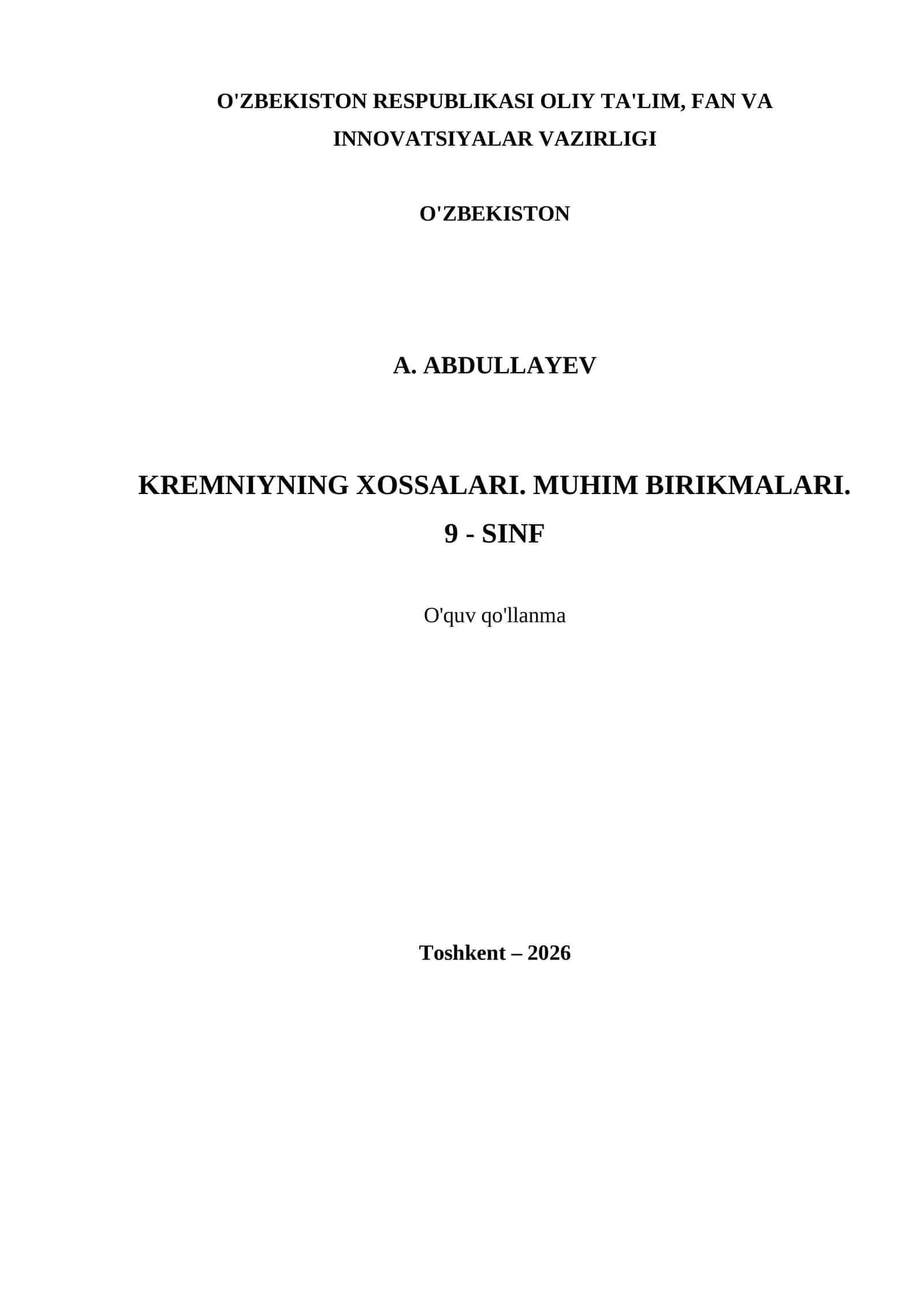KREMNIYNING XOSSALARI. MUHIM BIRIKMALARI. 9 - SINF